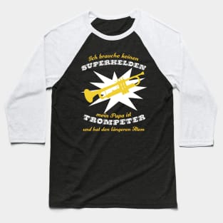 Superheldtrompetenpapa Baseball T-Shirt